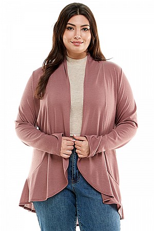 PLUS-Women's Long Sleeves Ruff ... PLUS-Women's Long Sleeves Ruff ...